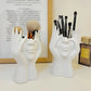 Creative Human Face Makeup Organizer – Desktop Cosmetic Brush Holder Storage Bucket for Vanity Bathroom Decor