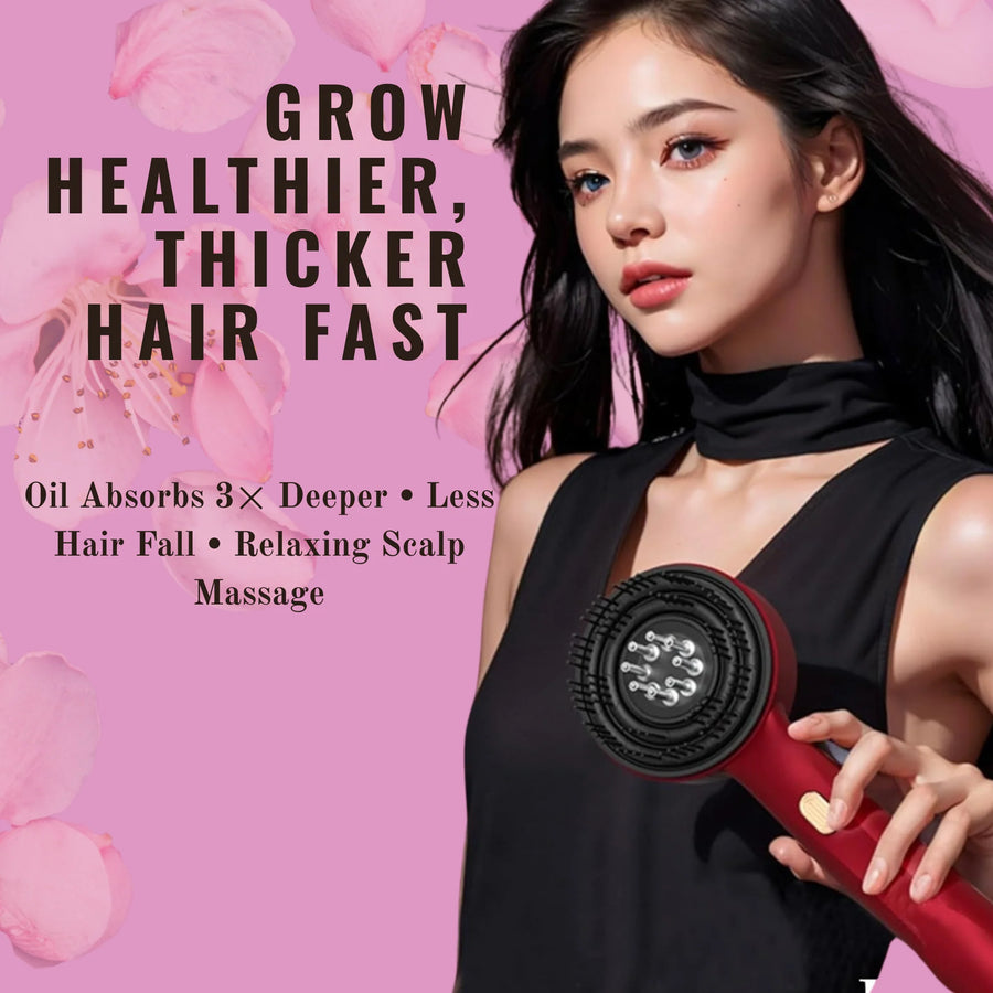 Hair Growth Support Comb – Red Light Therapy + Scalp Massager for Hair Loss