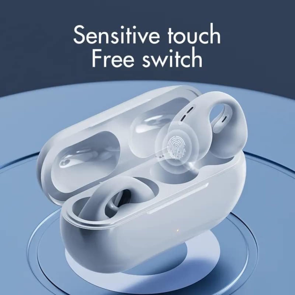 Ambie Sound Earcuffs Pro Upgrade TWS Wireless Earbuds, Bluetooth Earring Earphones, Sport Earbuds, Bone Conduction, Waterproof, Ideal for Women Gold, (WHITE)