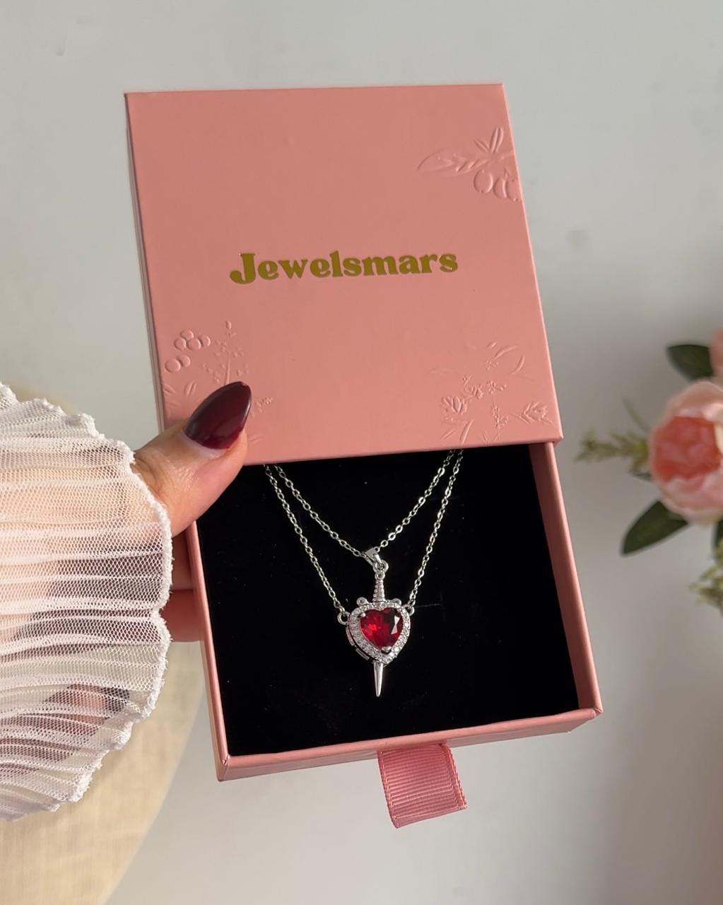 Forever in my heart couple necklace set