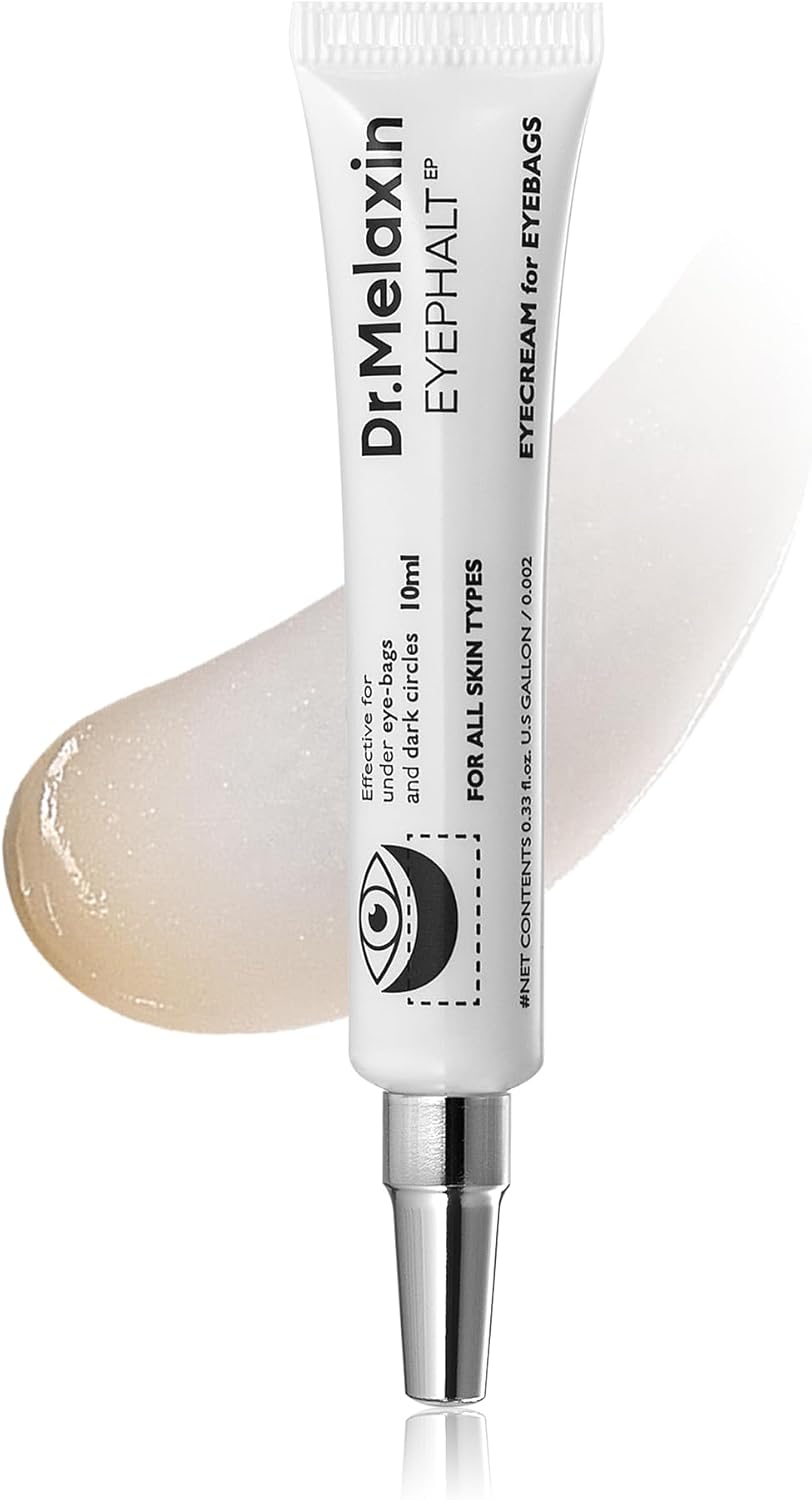 Dr.Melaxin Eyephalt Eyebag Cream for Puffiness, Dark Circles & Fine Lines, Wrinkle, EGF Anti-Aging Under Eye Moisturizer with Niacinamide&Ceramide 0.33 fl.oz.