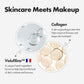 Blanc Cover Cream Stick V White - Korean Color-Changing Foundation Stick with Volufiline - Medium to Full Coverage Dewy Finish Base Makeup - Dual-Ended with Detachable Brush (203 Medium, 0.45 oz)