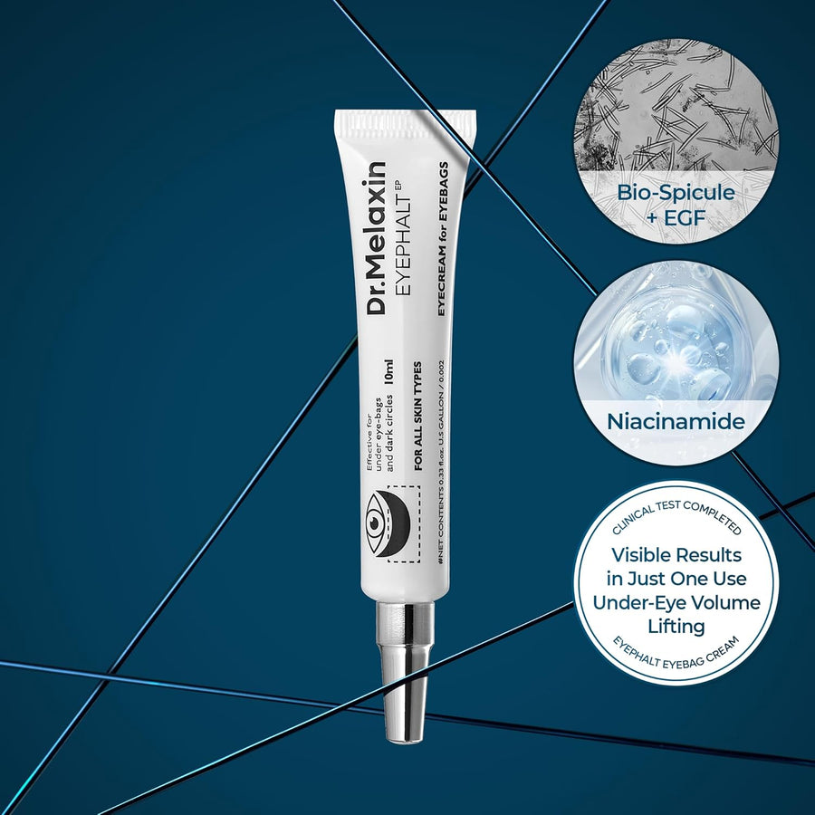 Dr.Melaxin Eye Bag Cream – Removes Puffiness, Dark Circles & Wrinkles (EGF + Niacinamide)