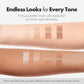 Blanc Cover Cream Stick V White - Korean Color-Changing Foundation Stick with Volufiline - Medium to Full Coverage Dewy Finish Base Makeup - Dual-Ended with Detachable Brush (203 Medium, 0.45 oz)