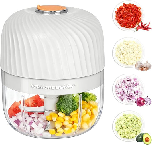 Portable Electric Mini Garlic Cutter Masher Vegetable Fruit Meat Food Chopper Grinder
