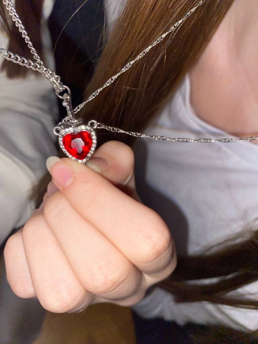 Forever in my heart couple necklace set