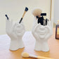 Creative Human Face Makeup Organizer – Desktop Cosmetic Brush Holder Storage Bucket for Vanity Bathroom Decor