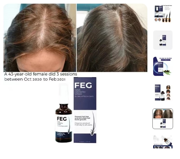 FEG PLUS HAIR GROWTH SPRAY 50ml
