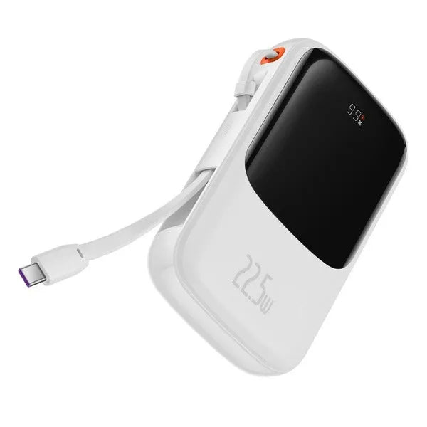 Baseus Qpow Pro Digital Display Fast Charge Power Bank 10000mAh 22.5W Type-C Edition White